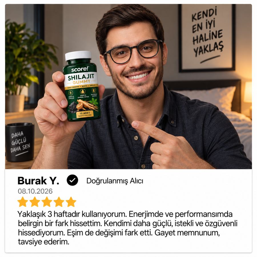 Score! Shilajit Gummy müşteri yorumu