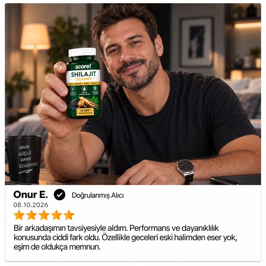 Score! Shilajit Gummy müşteri yorumu